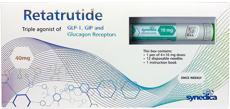 Synedica Retatrutide — Retatrutida 40 mg — 4 x 10 mg